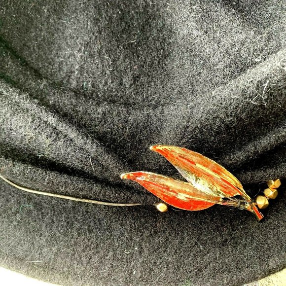 NWOT D&Y 100% wool black women's hat one size - Picture 6 of 7